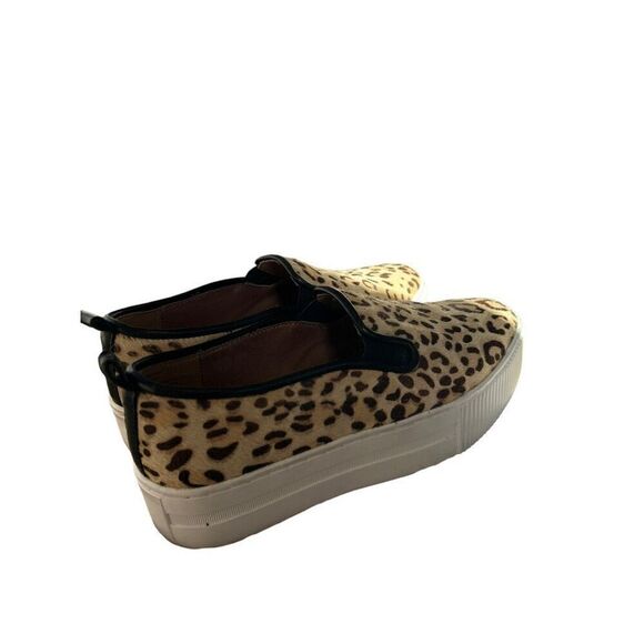 Halogen Animal Print Calf Hair Leopard Chunky Platform Slip On Leather Size 5 M - Picture 7 of 11